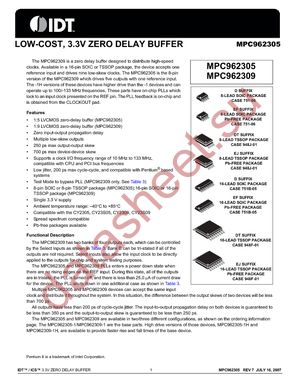 MPC962309EF-1H datasheet  